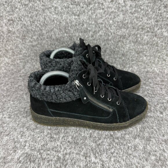 ✅Aetrex Bonnie Arch Support Sneakers Black Womens 7.5-8 EU38 Side-zip Orthotic - Picture 2 of 12